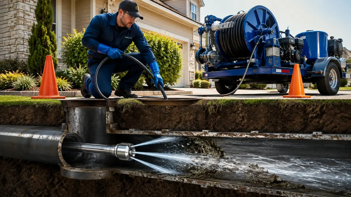Main Sewer Line Hydro Jet Cleaning in American Canyon