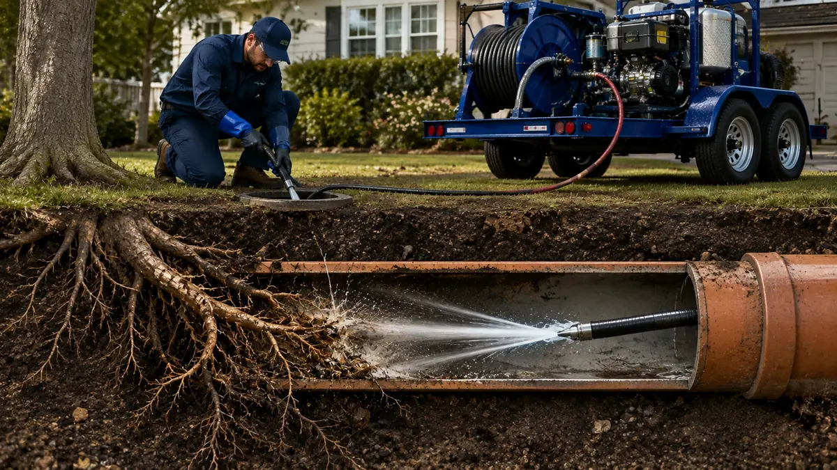 Tree Root Removal with Hydro Jetting in American Canyon